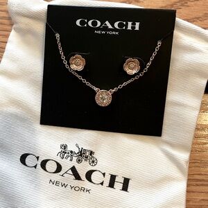 Coach 3 piece jewelry set (necklace/earrings) NEW